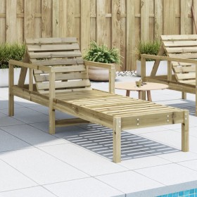 Tumbona de madera de pino impregnada 199,5x62x55 cm de , Tumbonas - Ref: Foro24-832542, Precio: 101,98 €, Descuento: %