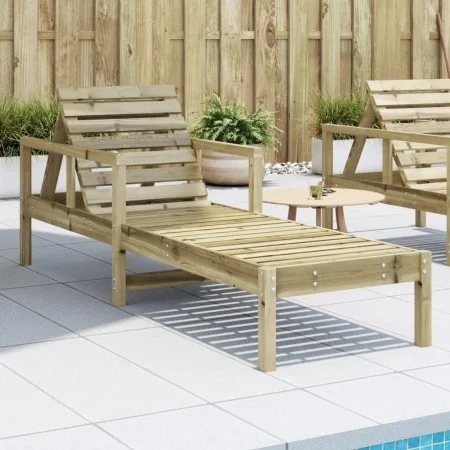 Impregnated pine wood lounger 199.5x62x55 cm by , Loungers - Ref: Foro24-832542, Price: 100,93 €, Discount: %