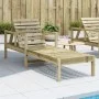 Impregnated pine wood lounger 199.5x62x55 cm by , Loungers - Ref: Foro24-832542, Price: 100,93 €, Discount: %