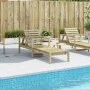 Impregnated pine wood lounger 199.5x62x55 cm by , Loungers - Ref: Foro24-832542, Price: 100,93 €, Discount: %