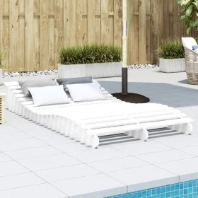 Liege aus massivem weißem Kiefernholz, 205 x 110 x 31,5 cm von , Liegen - Ref: Foro24-832589, Preis: 132,20 €, Rabatt: %