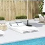 Solid white pine wood lounger 205x110x31.5 cm by , Loungers - Ref: Foro24-832589, Price: 132,20 €, Discount: %