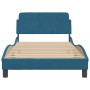 Estructura de cama con cabecero terciopelo azul 100x200 cm de , Camas y somieres - Ref: Foro24-373136, Precio: 113,72 €, Desc...
