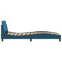 Estructura de cama con cabecero terciopelo azul 100x200 cm de , Camas y somieres - Ref: Foro24-373136, Precio: 113,72 €, Desc...