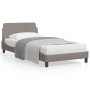 Estructura de cama con cabecero de tela gris taupe 100x200 cm de , Camas y somieres - Ref: Foro24-373129, Precio: 116,00 €, D...