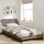 Estructura de cama con cabecero de tela gris taupe 100x200 cm de , Camas y somieres - Ref: Foro24-373129, Precio: 116,00 €, D...