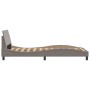 Estructura de cama con cabecero de tela gris taupe 100x200 cm de , Camas y somieres - Ref: Foro24-373129, Precio: 116,00 €, D...