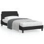 Estructura de cama con cabecero de terciopelo negro 100x200 cm de , Camas y somieres - Ref: Foro24-373134, Precio: 95,30 €, D...