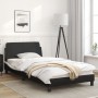 Estructura de cama con cabecero cuero sintético negro y blanco de , Camas y somieres - Ref: Foro24-373143, Precio: 91,55 €, D...
