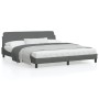 Estructura de cama con cabecero tela gris oscuro 180x200 cm de , Camas y somieres - Ref: Foro24-373226, Precio: 207,27 €, Des...