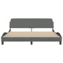 Estructura de cama con cabecero tela gris oscuro 180x200 cm de , Camas y somieres - Ref: Foro24-373226, Precio: 207,27 €, Des...