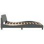 Estructura de cama con cabecero tela gris oscuro 180x200 cm de , Camas y somieres - Ref: Foro24-373226, Precio: 207,27 €, Des...