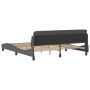 Estructura de cama con cabecero tela gris oscuro 180x200 cm de , Camas y somieres - Ref: Foro24-373226, Precio: 207,27 €, Des...