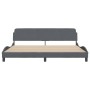 Estructura cama con cabecero terciopelo gris oscuro 200x200 cm de , Camas y somieres - Ref: Foro24-373253, Precio: 176,27 €, ...