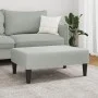Light gray velvet footstool 77x55x31 cm by , Ottomans - Ref: Foro24-379557, Price: 56,31 €, Discount: %