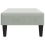 Light gray velvet footstool 77x55x31 cm by , Ottomans - Ref: Foro24-379557, Price: 56,31 €, Discount: %