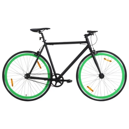 Bicicleta de piñón fijo negro y verde 700c 51 cm de , Bicicletas - Ref: Foro24-92255, Precio: 258,53 €, Descuento: %