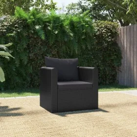 Armchair with black synthetic rattan cushions by vidaXL, Modular outdoor sofas - Ref: Foro24-46555, Price: 99,79 €, Discount: %
