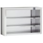 Armario de pared de cocina con estantes acero inoxidable de , Recipiente para comida - Ref: Foro24-376447, Precio: 209,81 €, ...