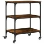 Smoked oak engineered wood kitchen cart 60x41x76 cm by , Kitchen and dining carts - Ref: Foro24-842303, Price: 60,50 €, Disco...