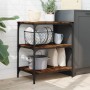 Carrito de cocina madera ingeniería roble ahumado 60x41x76 cm de , Carros de cocina y comedor - Ref: Foro24-842303, Precio: 6...