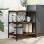 Smoked oak engineered wood kitchen cart 60x41x76 cm by , Kitchen and dining carts - Ref: Foro24-842303, Price: 60,50 €, Disco...