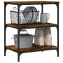 Smoked oak engineered wood kitchen cart 60x41x76 cm by , Kitchen and dining carts - Ref: Foro24-842303, Price: 60,50 €, Disco...