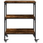 Carrito de cocina madera ingeniería roble ahumado 60x41x76 cm de , Carros de cocina y comedor - Ref: Foro24-842303, Precio: 6...