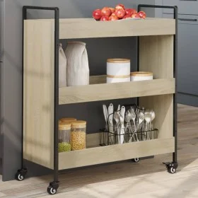 Küchenwagen aus Sonoma-Eiche-Holzwerkstoff, 70 x 30 x 82 cm von , Küchen- und Speisewagen - Ref: Foro24-842317, Preis: 59,83 ...