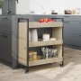 Carrito de cocina madera de ingeniería roble Sonoma 70x30x82 cm de , Carros de cocina y comedor - Ref: Foro24-842317, Precio:...