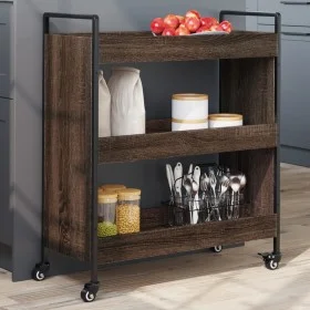 Oak brown engineered wood kitchen cart 70x30x82 cm by , Kitchen and dining carts - Ref: Foro24-842320, Price: 58,08 €, Discou...