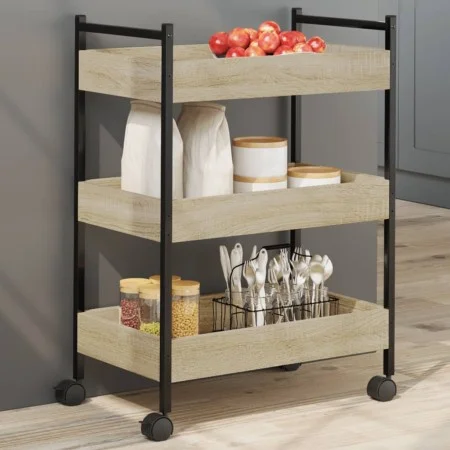 Sonoma oak engineered wood kitchen cart 50x30x70 cm by , Kitchen and dining carts - Ref: Foro24-842357, Price: 57,12 €, Disco...