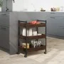 Oak brown engineered wood kitchen cart 50x30x70 cm by , Kitchen and dining carts - Ref: Foro24-842360, Price: 49,79 €, Discou...