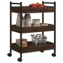 Oak brown engineered wood kitchen cart 50x30x70 cm by , Kitchen and dining carts - Ref: Foro24-842360, Price: 49,79 €, Discou...