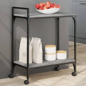 Sonoma gray engineered wood kitchen cart 60.5x31x72.5 cm by , Kitchen and dining carts - Ref: Foro24-842369, Price: 45,38 €, ...
