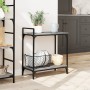 Carrito de cocina madera ingeniería gris Sonoma 60,5x31x72,5 cm de , Carros de cocina y comedor - Ref: Foro24-842369, Precio:...