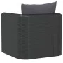 Sillón con cojines de ratán sintético negro de vidaXL, Sofás modulares de exterior - Ref: Foro24-46555, Precio: 99,79 €, Desc...