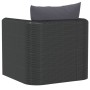 Sillón con cojines de ratán sintético negro de vidaXL, Sofás modulares de exterior - Ref: Foro24-46555, Precio: 175,63 €, Des...