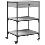 Carrito de cocina madera ingeniería gris Sonoma 60x48x89,5 cm de , Carros de cocina y comedor - Ref: Foro24-842374, Precio: 7...