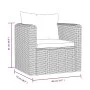 Sillón con cojines de ratán sintético negro de vidaXL, Sofás modulares de exterior - Ref: Foro24-46555, Precio: 99,79 €, Desc...
