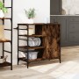 Carrito de cocina de madera roble ahumado 87,5x38,5x84,5 cm de , Carros de cocina y comedor - Ref: Foro24-842388, Precio: 102...