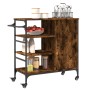 Carrito de cocina de madera roble ahumado 87,5x38,5x84,5 cm de , Carros de cocina y comedor - Ref: Foro24-842388, Precio: 102...