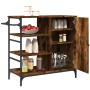 Carrito de cocina de madera roble ahumado 87,5x38,5x84,5 cm de , Carros de cocina y comedor - Ref: Foro24-842388, Precio: 102...