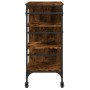 Carrito de cocina de madera roble ahumado 87,5x38,5x84,5 cm de , Carros de cocina y comedor - Ref: Foro24-842388, Precio: 102...