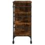 Carrito de cocina de madera roble ahumado 87,5x38,5x84,5 cm de , Carros de cocina y comedor - Ref: Foro24-842388, Precio: 100...