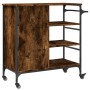 Carrito de cocina de madera roble ahumado 87,5x38,5x84,5 cm de , Carros de cocina y comedor - Ref: Foro24-842388, Precio: 102...