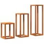 Soportes para plantas 3 piezas madera maciza pino marrón cera de , Soportes para macetas - Ref: Foro24-844472, Precio: 94,88 ...