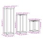 Soportes para plantas 3 piezas madera maciza pino marrón cera de , Soportes para macetas - Ref: Foro24-844472, Precio: 96,11 ...