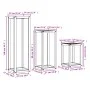 Soportes para plantas 3 piezas madera maciza pino marrón cera de , Soportes para macetas - Ref: Foro24-844472, Precio: 94,88 ...