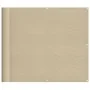 Pantalla de balcón 100% poliéster Oxford beige 90x1000 cm de , Sombrillas - Ref: Foro24-4000181, Precio: 41,87 €, Descuento: %